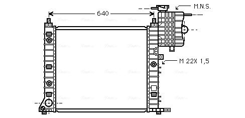 Obrázok Chladič motora AVA QUALITY COOLING  MSA2216