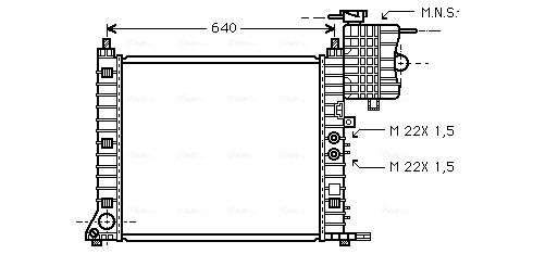 Obrázok Chladič motora AVA QUALITY COOLING  MSA2218