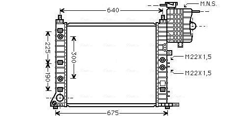 Obrázok Chladič motora AVA QUALITY COOLING  MSA2243