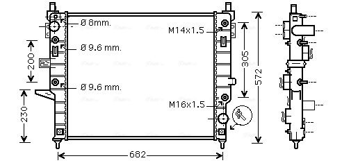 Obrázok Chladič motora AVA QUALITY COOLING  MSA2332