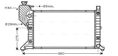 Obrázok Chladič motora AVA QUALITY COOLING  MSA2300