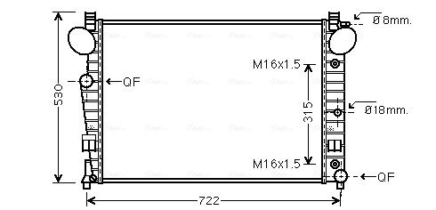 Obrázok Chladič motora AVA QUALITY COOLING  MSA2301