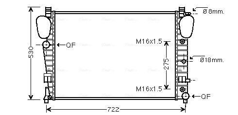 Obrázok Chladič motora AVA QUALITY COOLING  MSA2306