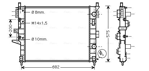 Obrázok Chladič motora AVA QUALITY COOLING  MSA2331