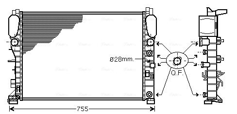 Obrázok Chladič motora AVA QUALITY COOLING  MSA2341