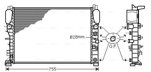 Obrázok Chladič motora AVA QUALITY COOLING  MSA2342