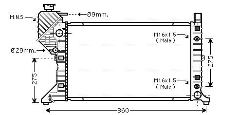 Obrázok Chladič motora AVA QUALITY COOLING  MSA2343