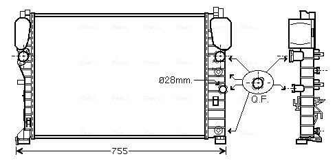 Obrázok Chladič motora AVA QUALITY COOLING  MSA2394