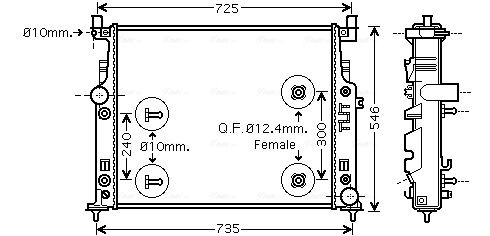 Obrázok Chladič motora AVA QUALITY COOLING  MSA2436