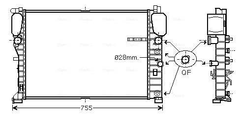 Obrázok Chladič motora AVA QUALITY COOLING  MSA2459