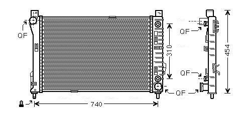 Obrázok Chladič motora AVA QUALITY COOLING  OL2155