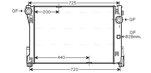 Obrázok Chladič motora AVA QUALITY COOLING  MSA2474