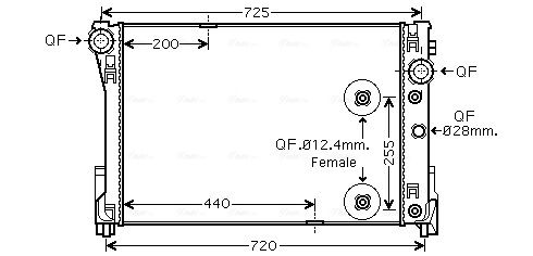 Obrázok Chladič motora AVA QUALITY COOLING  MSA2475