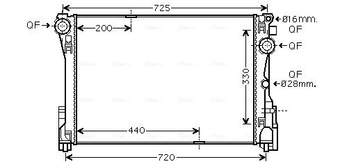 Obrázok Chladič motora AVA QUALITY COOLING  MSA2575