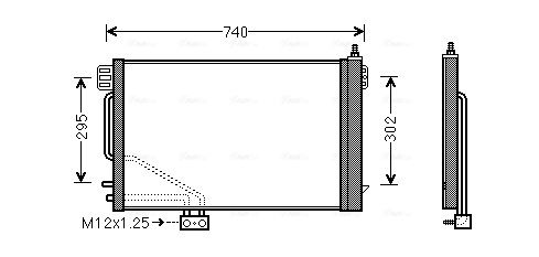 Obrázok Kondenzátor klimatizácie AVA QUALITY COOLING  MSA5200D