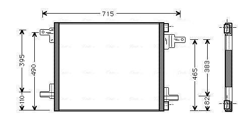 Obrázok Kondenzátor klimatizácie AVA QUALITY COOLING  MSA5345