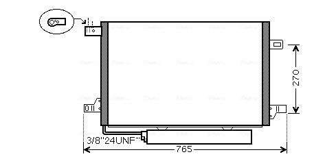 Obrázok Kondenzátor klimatizácie AVA QUALITY COOLING  MSA5579D