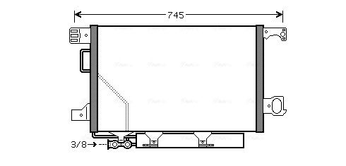 Obrázok Kondenzátor klimatizácie AVA QUALITY COOLING  MSA5435D