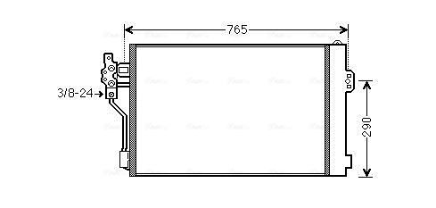 Obrázok Kondenzátor klimatizácie AVA QUALITY COOLING  MSA5484D