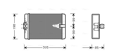 Obrázok Výmenník tepla vnútorného kúrenia AVA QUALITY COOLING  MSA6250