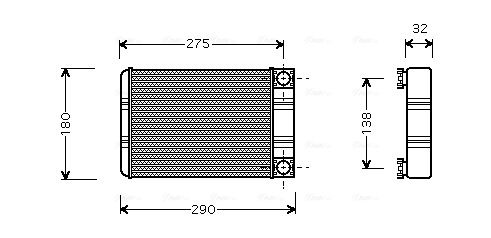 Obrázok Výmenník tepla vnútorného kúrenia AVA QUALITY COOLING  MSA6312