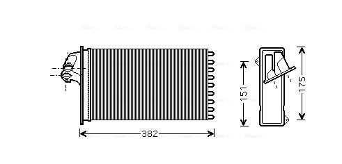 Obrázok Výmenník tepla vnútorného kúrenia AVA QUALITY COOLING  MSA6355