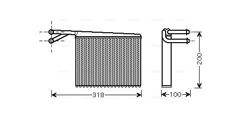 Obrázok Výmenník tepla vnútorného kúrenia AVA QUALITY COOLING  MSA6372