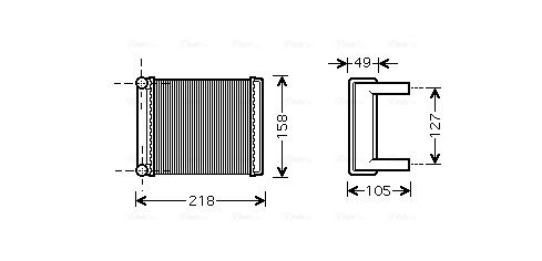 Obrázok Výmenník tepla vnútorného kúrenia AVA QUALITY COOLING  MSA6385