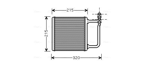 Obrázok Výmenník tepla vnútorného kúrenia AVA QUALITY COOLING  MSA6451