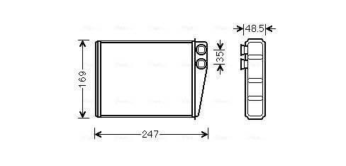 Obrázok Výmenník tepla vnútorného kúrenia AVA QUALITY COOLING  MSA6673