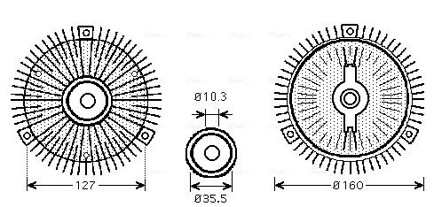 Obrázok Spojka ventilátora chladenia AVA QUALITY COOLING  MSC408