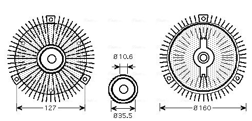 Obrázok Spojka ventilátora chladenia AVA QUALITY COOLING  MSC412