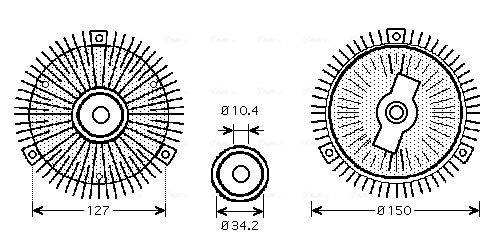 Obrázok Spojka ventilátora chladenia AVA QUALITY COOLING  MSC415