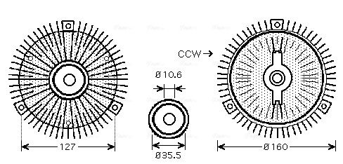 Obrázok Spojka ventilátora chladenia AVA QUALITY COOLING  MSC418