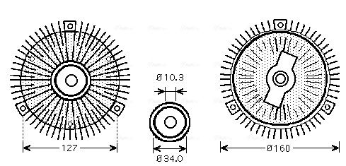 Obrázok Spojka ventilátora chladenia AVA QUALITY COOLING  MSC419