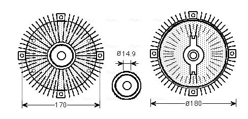 Obrázok Spojka ventilátora chladenia AVA QUALITY COOLING  MSC466