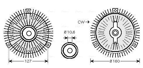Obrázok Spojka ventilátora chladenia AVA QUALITY COOLING  MSC488
