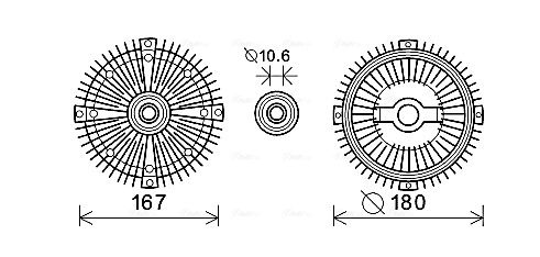 Obrázok Spojka ventilátora chladenia AVA QUALITY COOLING  MSC499