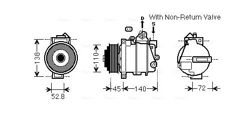 Obrázok Kompresor klimatizácie AVA QUALITY COOLING  MSK587