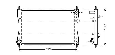 Obrázok Chladič motora AVA QUALITY COOLING  MT2174