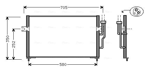 Obrázok Kondenzátor klimatizácie AVA QUALITY COOLING  MT5100