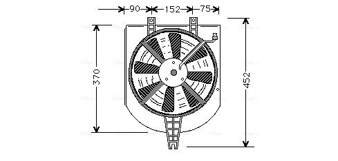 Obrázok Ventilátor chladenia motora AVA QUALITY COOLING  MT7501