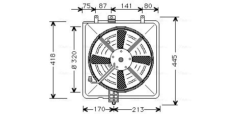 Obrázok Ventilátor chladenia motora AVA QUALITY COOLING  MT7502