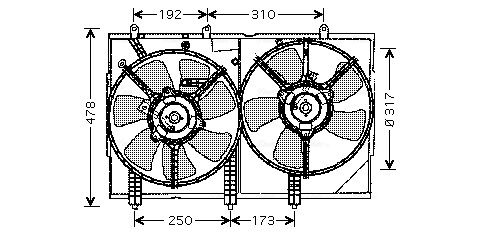 Obrázok Ventilátor chladenia motora AVA QUALITY COOLING  MT7523