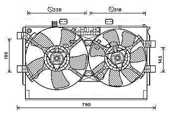 Obrázok Ventilátor chladenia motora AVA QUALITY COOLING  MT7530