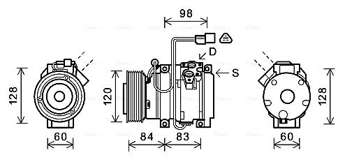 Obrázok Kompresor klimatizácie AVA QUALITY COOLING  MTAK227