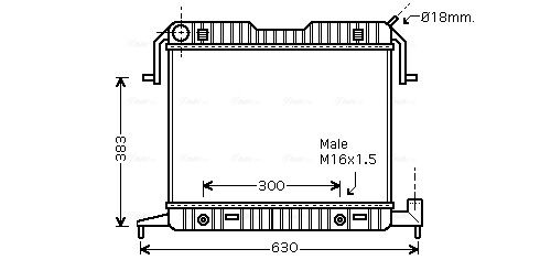Obrázok Chladič motora AVA QUALITY COOLING  OL2086