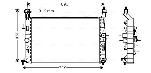 Obrázok Chladič motora AVA QUALITY COOLING  OL2345
