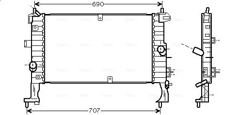 Obrázok Chladič motora AVA QUALITY COOLING  OL2346