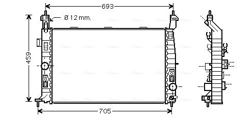 Obrázok Chladič motora AVA QUALITY COOLING  OL2348